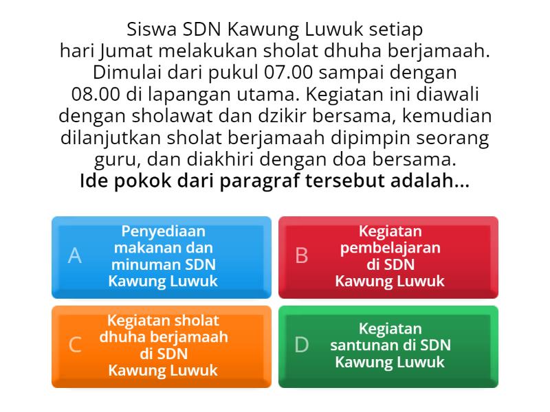 Materi bahasa indonesia ide pokok dan ide pendukung