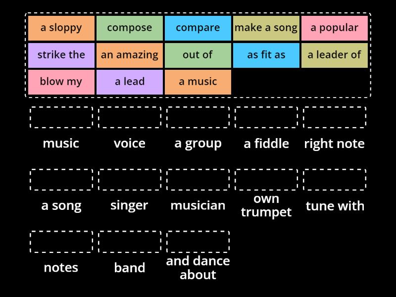 Music phrases - Match up
