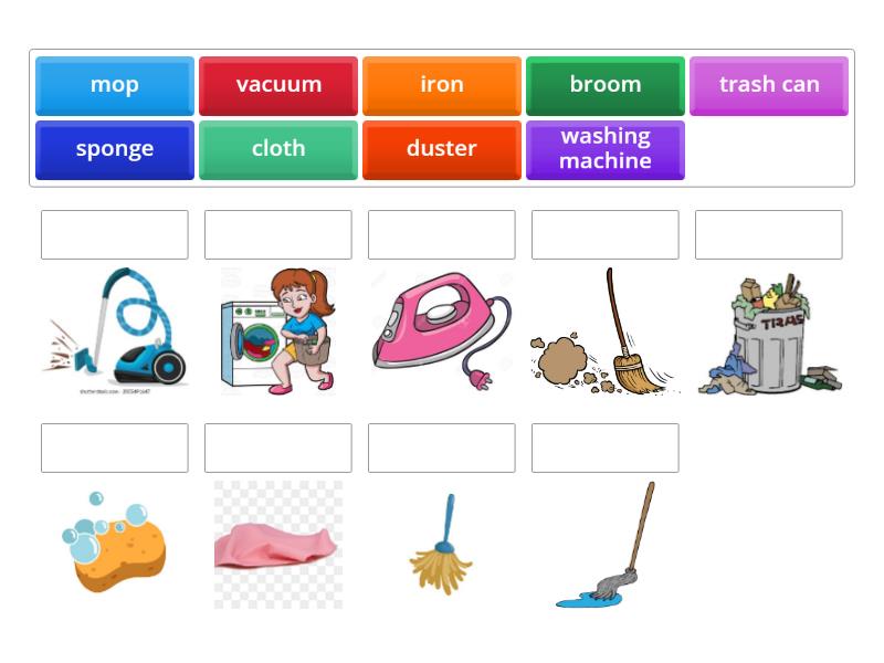 Household chores vocabulary - Match up