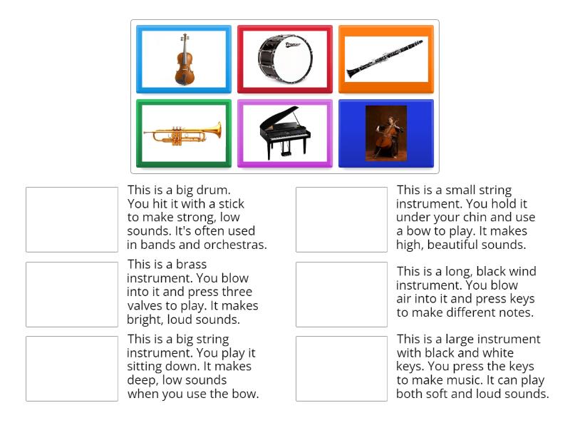 Musical Instruments - Teens 1 - Match up