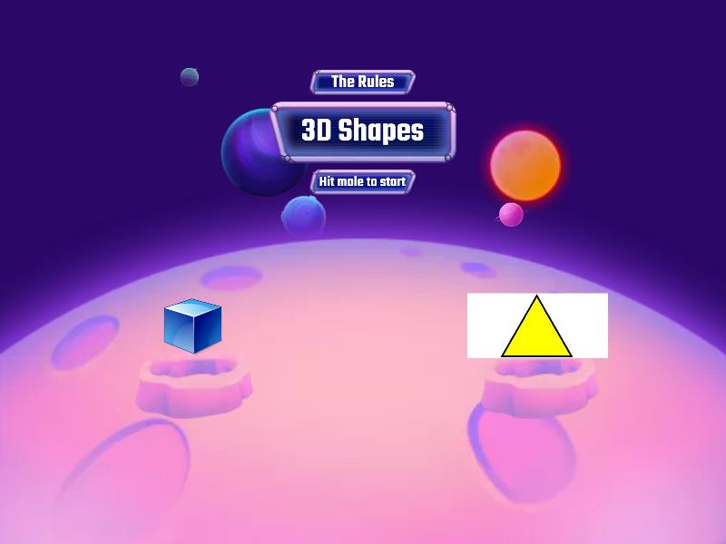 2D vs 3D Shapes Whackamole