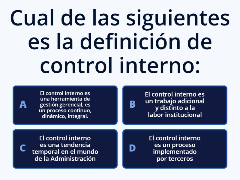 El sistema de control interno en Asocebú - Cuestionario