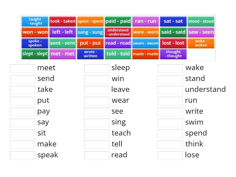 Match - Irregular Verb - EF Elementary (part II) - Match up