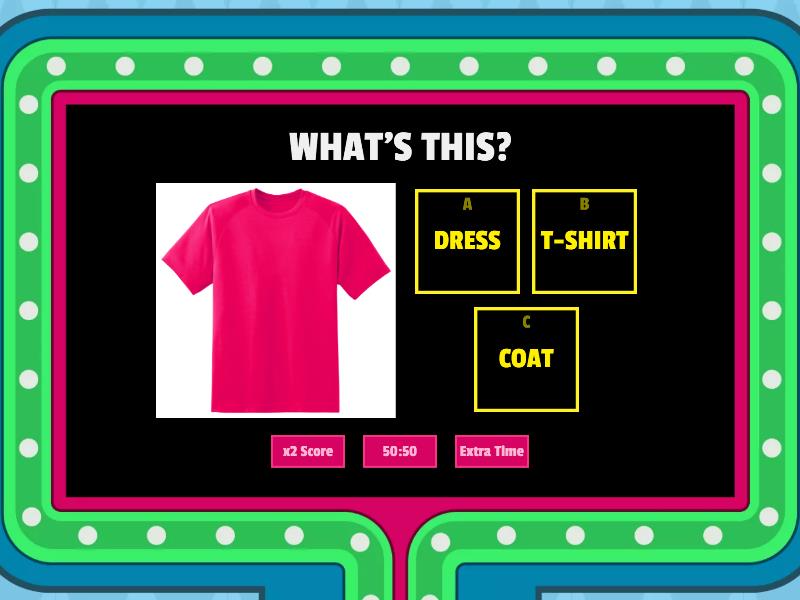 CLOTHES AND ACCESSORIES INTERCHANGE - Gameshow quiz