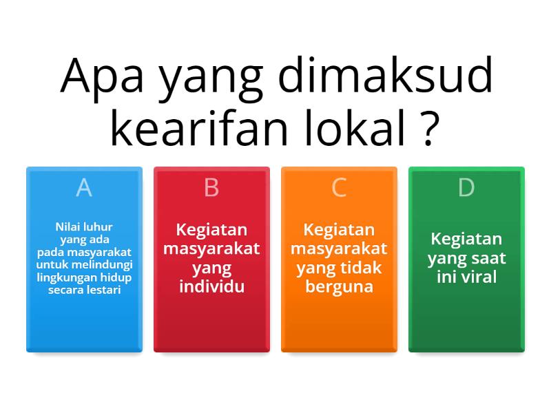 Kearifan Lokal - Quiz