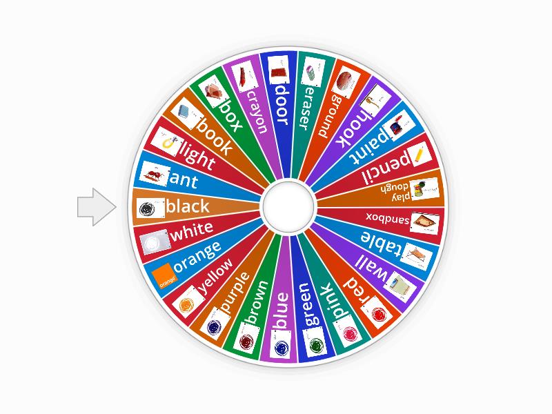 Vocab All- Colors everywhere - Spin the wheel