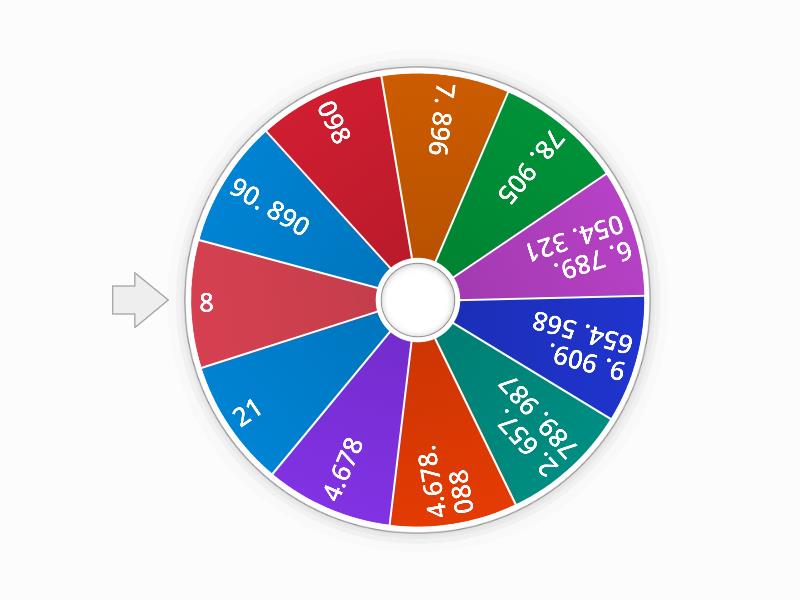 PLACE VALUE NUMBERS - Random wheel