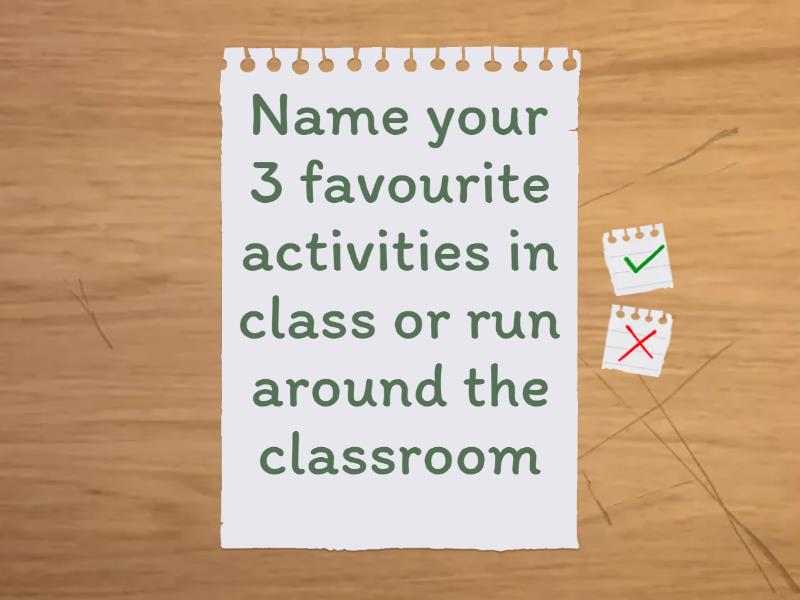 Think 3 final class activity - Flash cards