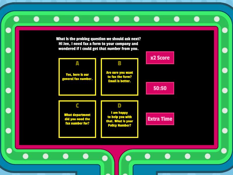 Active listening - Gameshow quiz