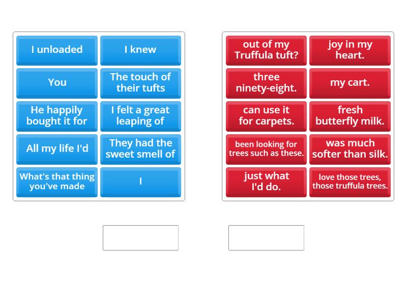 IV. Phrases can make sentences - Make sets