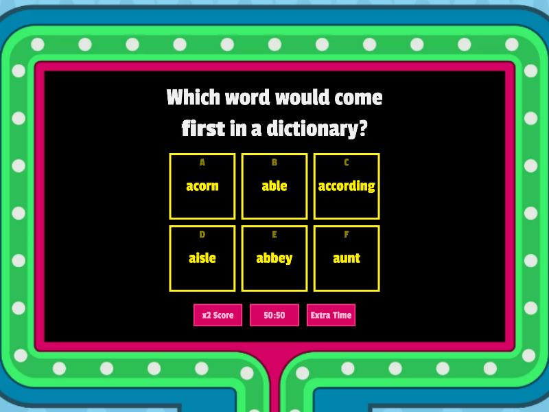 Dictionary Quiz - Gameshow Quiz