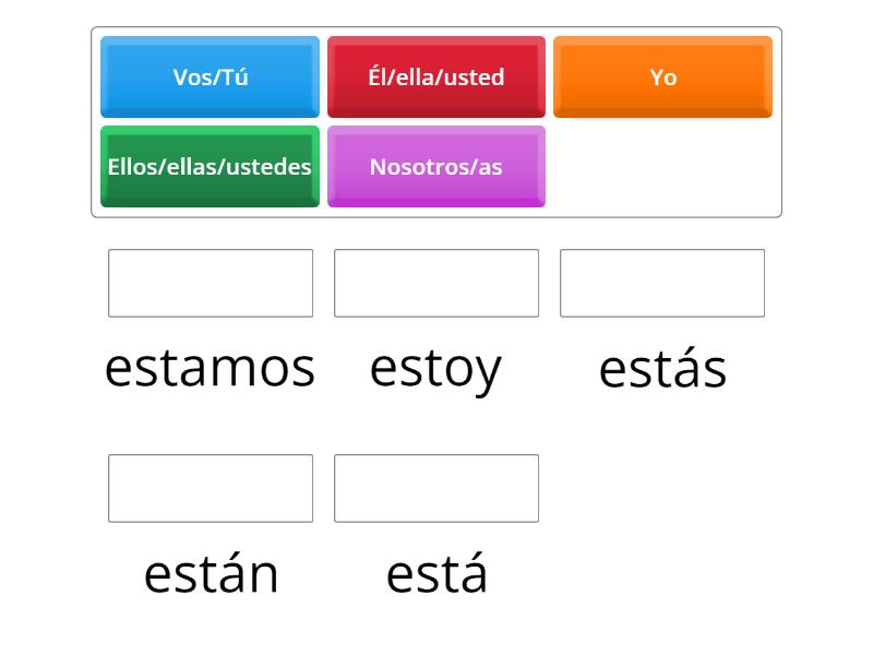 Verbo estar conjugacion - Match up