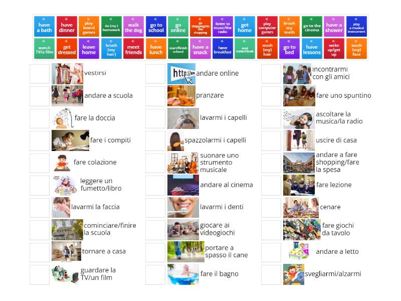 Daily routines - Match up
