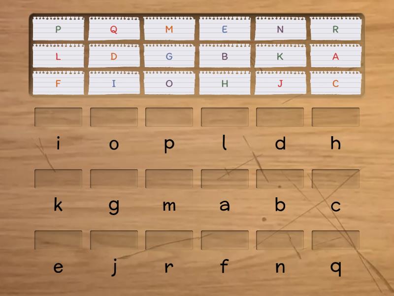 Letters Aa-Rr - Match up