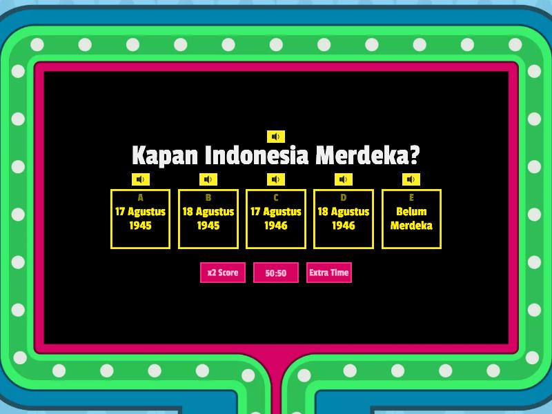 Soal Sejarah Indonesia - Gameshow Quiz