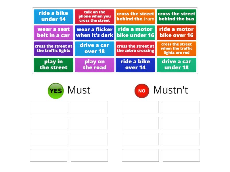 Must mustn t Group Sort