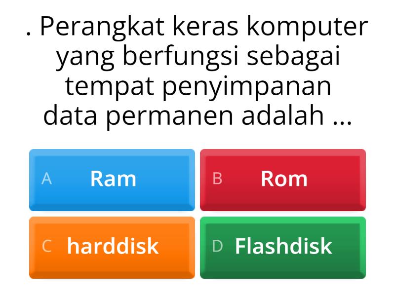 perangkat keras dan lunak komputer fungsi dan contohnya - Cuestionario