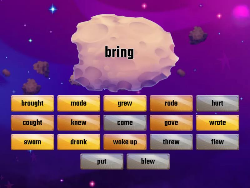 past simple, irregular verbs - Find the match