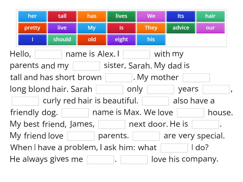 Complete the paragraph keeping the correct order - Complete the sentence
