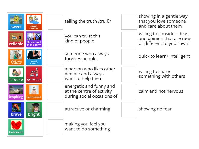 B1 CC13 Positive adjectives - Match up