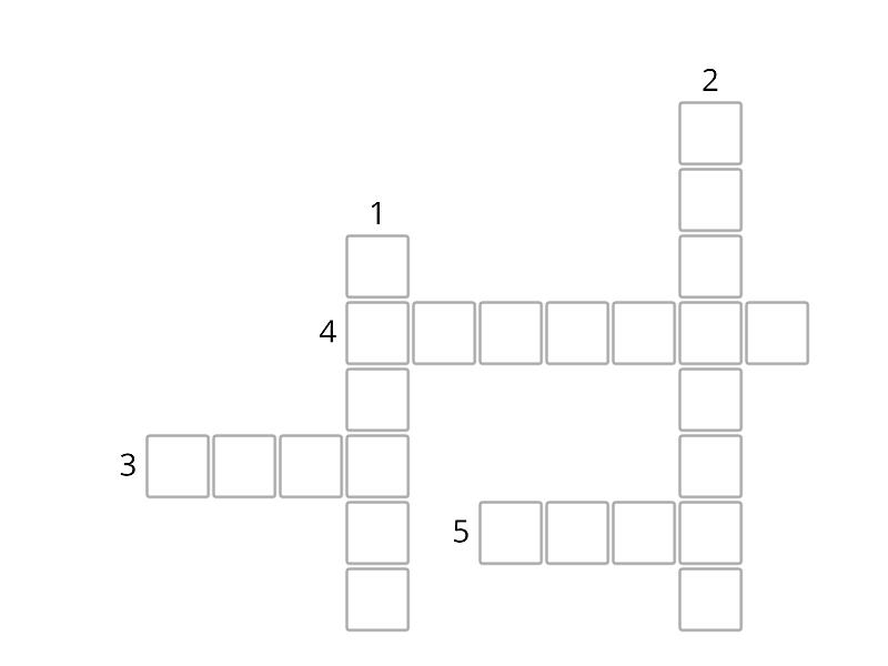 3D Shape - Crossword