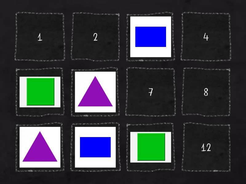 Find shapes. Find the pairs Wordwall.