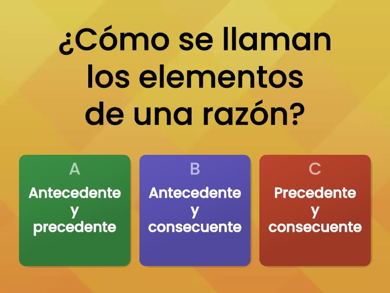 Razones Y Proporciones - Quiz