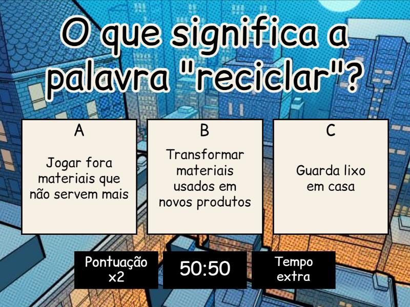 Reciclagem E Sustentabilidade Gameshow Quiz