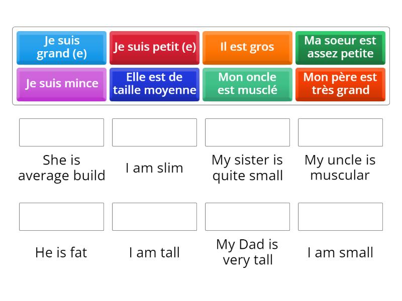 Physical descriptions - Une las parejas