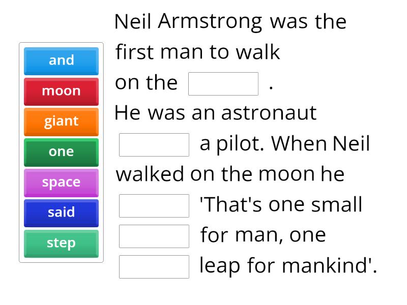 Neil Armstrong - Complete the sentence