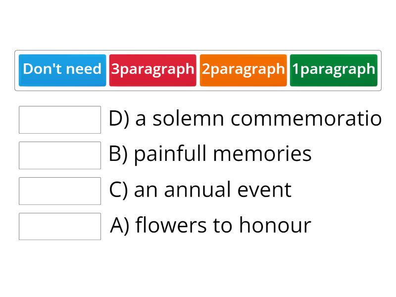 Match the headings - Match up
