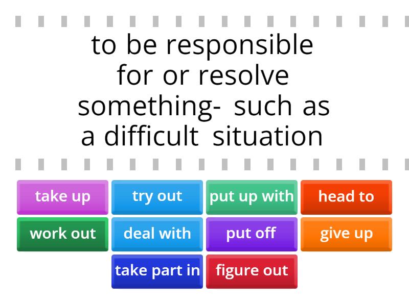 FCE B2 50 most common phrasal verbs (1/5) - Find the match