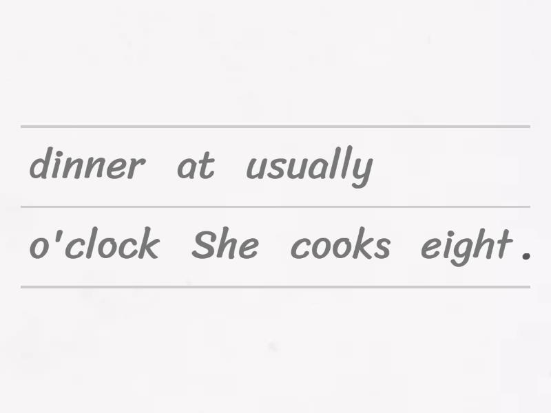 Present simple: Adverbs of Frequency - Unjumble