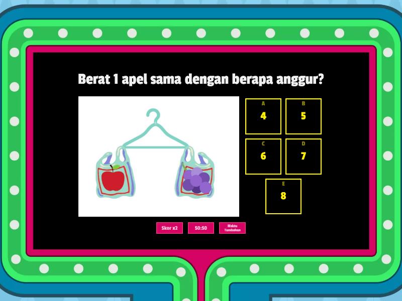 Mengukur Berat Benda - Gameshow Quiz