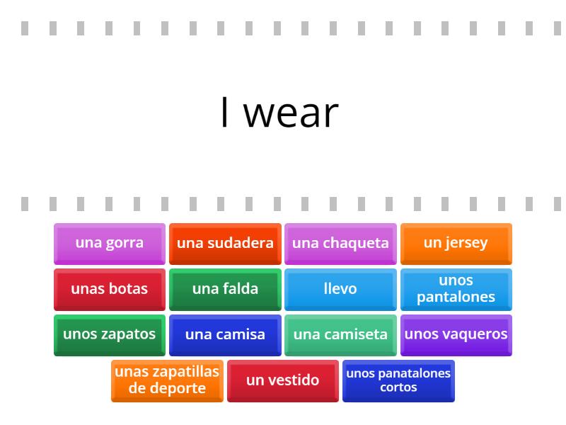 La ropa - Find the match