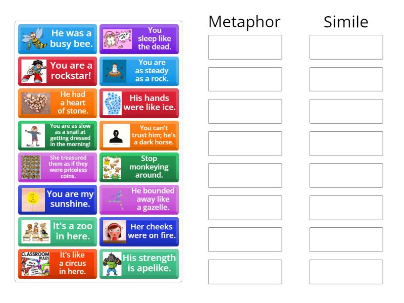 Simile or Metaphor ? - Group sort