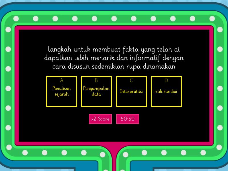 Pretest Metode Penelitian Sejarah - Gameshow Quiz