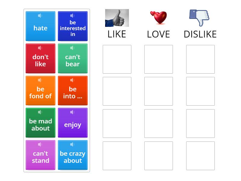 Likes and dislikes - Group sort