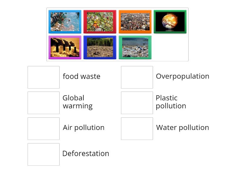 environmental problems - Match up