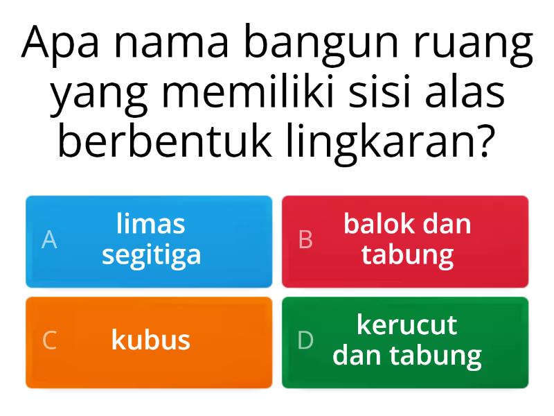 Sifat-sifat Bangun Ruang Kelas 7 - Quiz