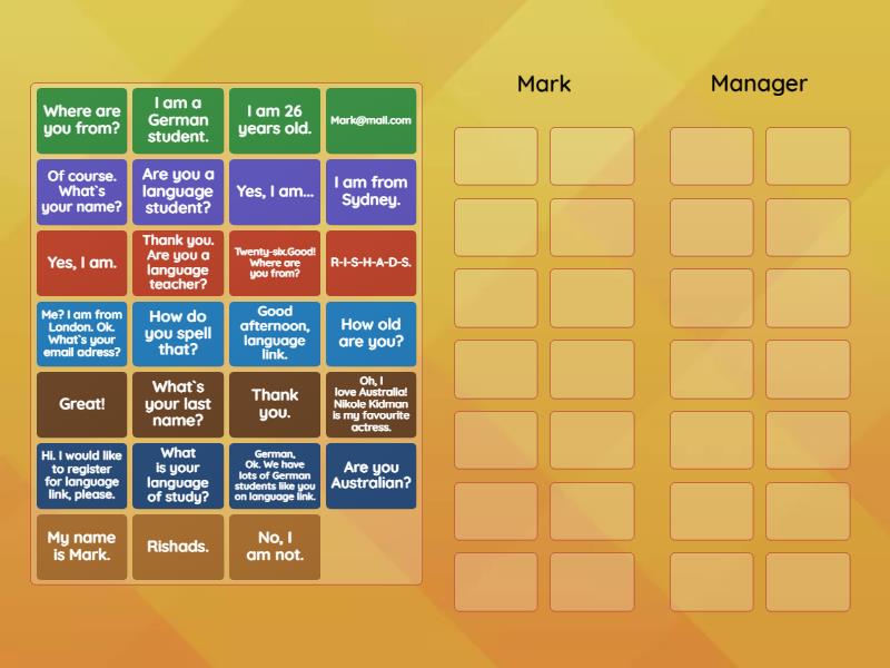 personal - Group sort