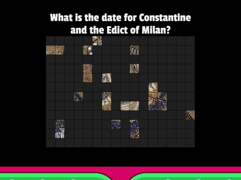 Constantine and the edict of milan image quiz
