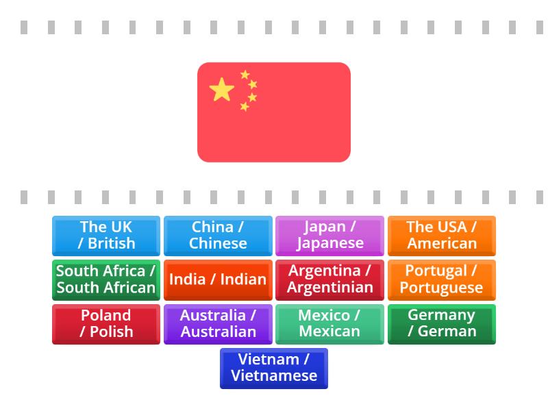 Flags and countries - Find the match