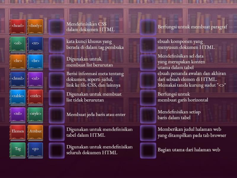 Kuis HTML - Match up