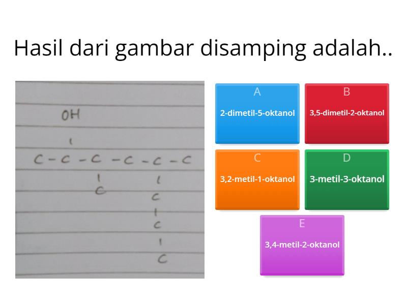 Soal Kimia Senyawa Karbon Turunan Alkana - Quiz