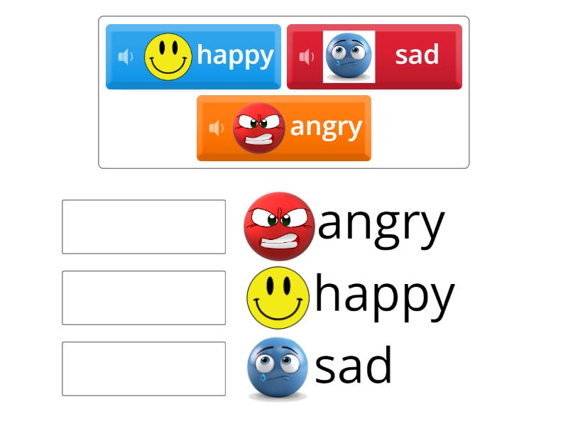 Happy/ Sad/ Angry/ Scared - Match up
