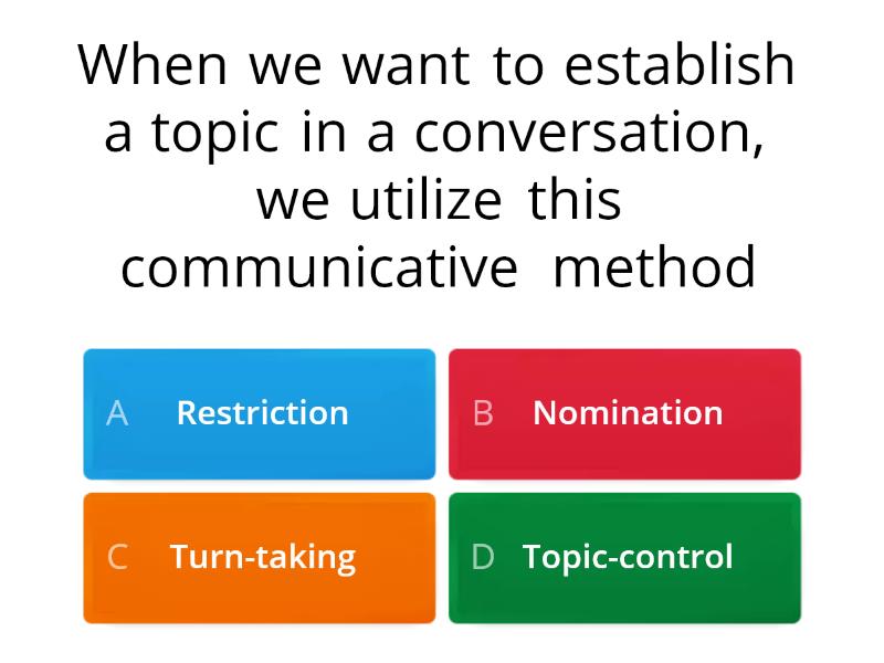 Communicative Strategy - Quiz