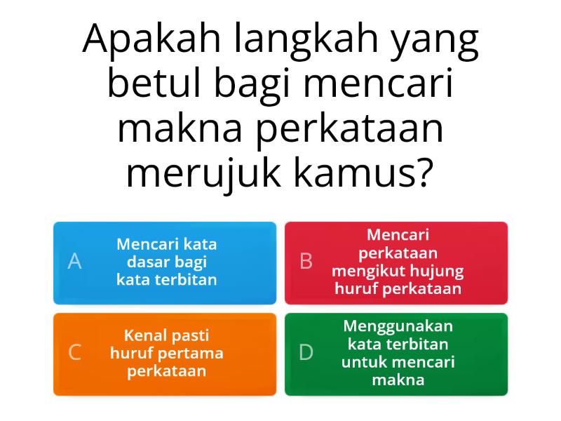 Kuiz Bahasa Melayu Tahun 5 - Quiz