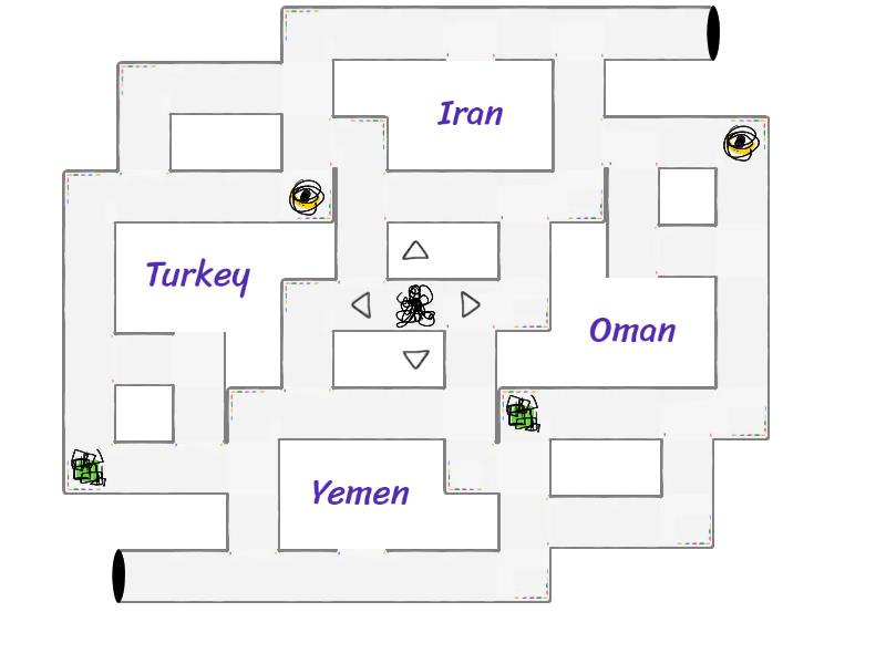 SW Asia (Middle East) Political Relative Location - Maze chase