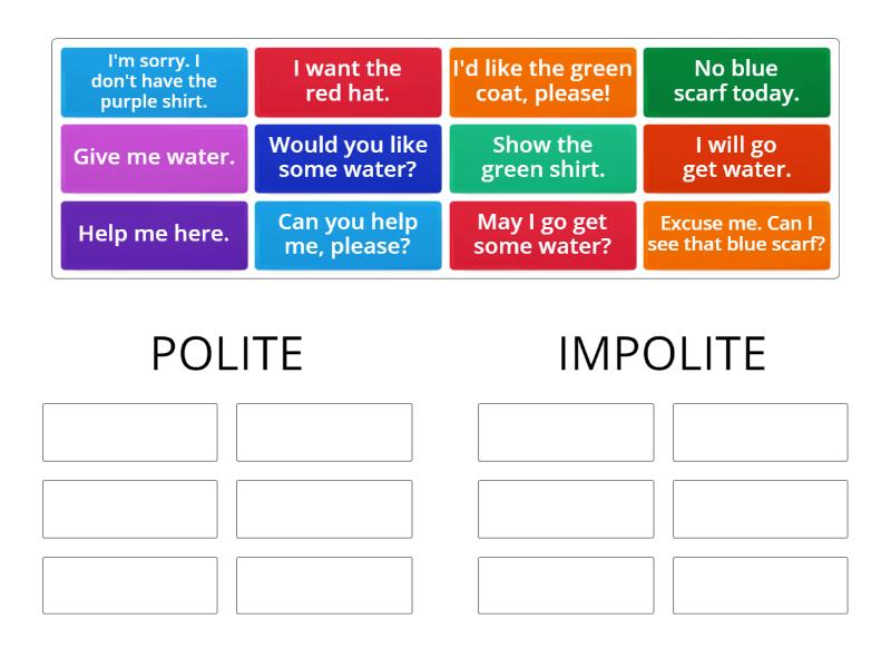 Polite / Impolite - Group sort